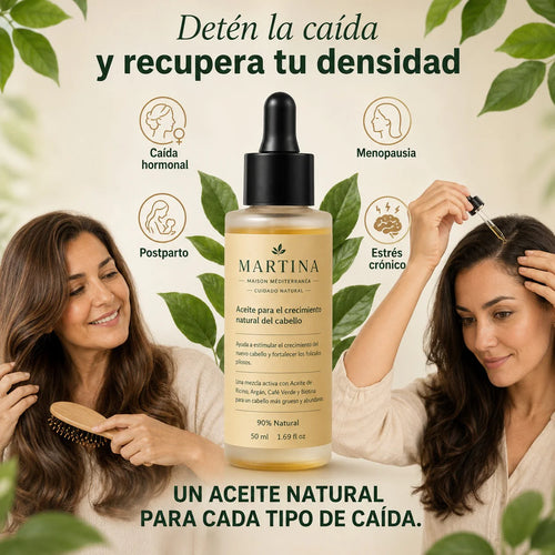 Aceite para el crecimiento natural del cabello